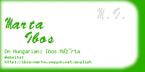 marta ibos business card